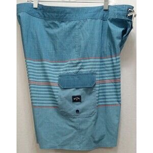 Billabong Recycler Board Shorts Men’s 40 Blue Orange Striped Surf Pro EUC